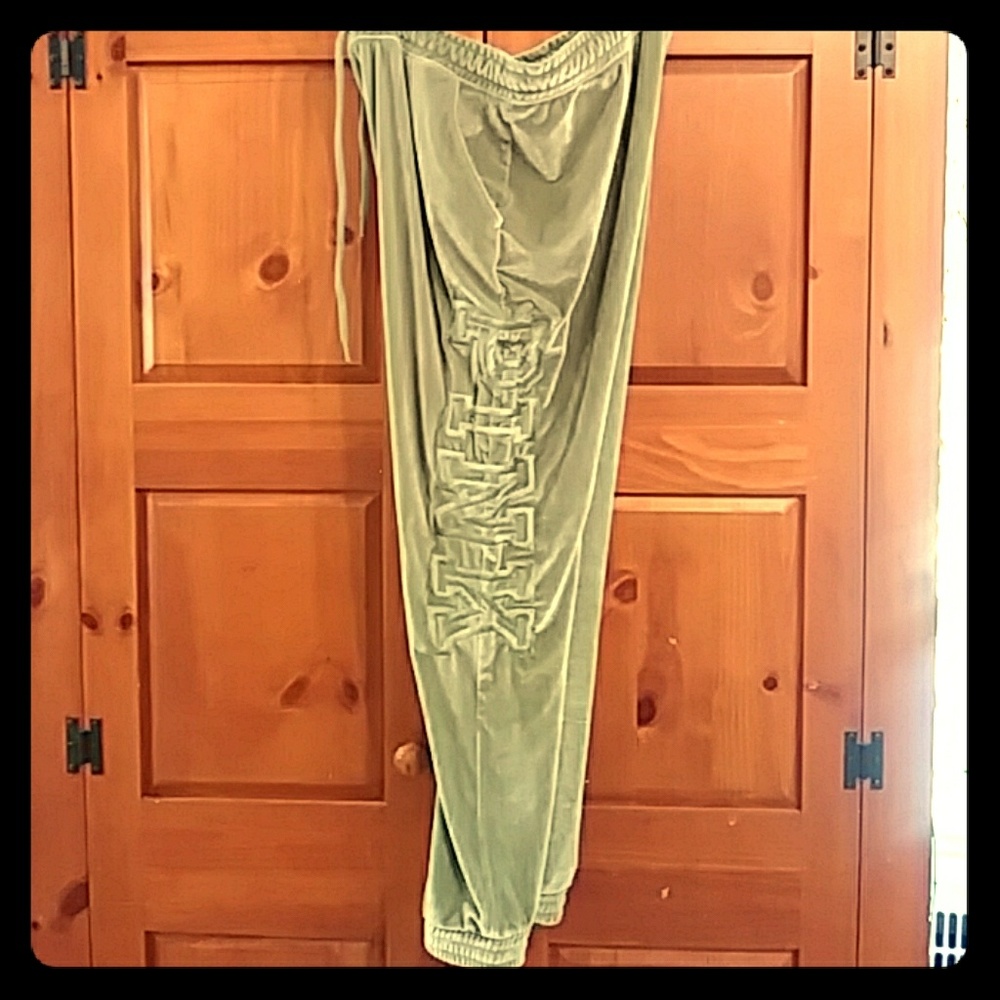 Pink victorias secret velvet jogger